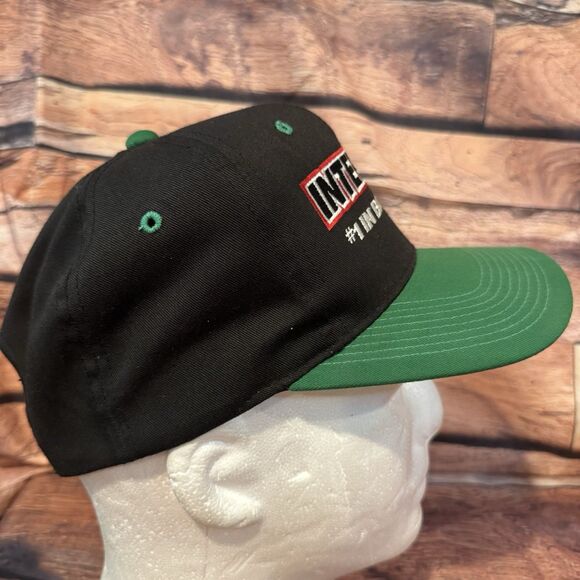 Vintage Interstate Batteries Cap Snapback Trucker Black Green Milano Hat Co - Picture 2 of 8